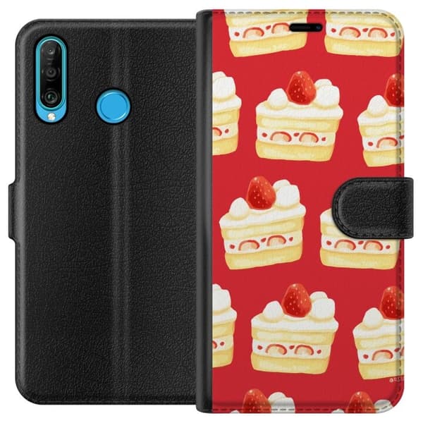 Plånboksfodral till Huawei P30 lite med Tårta