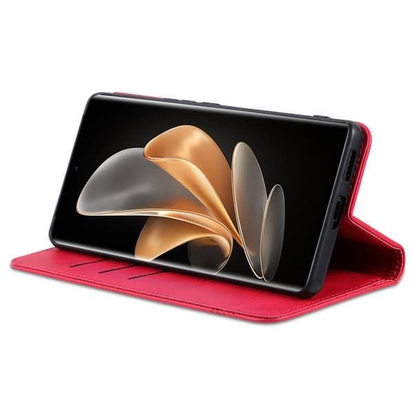 AZNS Xiaomi 14 Ultra Plånboksfodral Konstläder - Röd