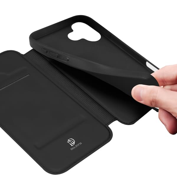 DUX DUCIS Skin Pro iPhone 17 Plånboksfodral PU Läder Läder - Svart Svart