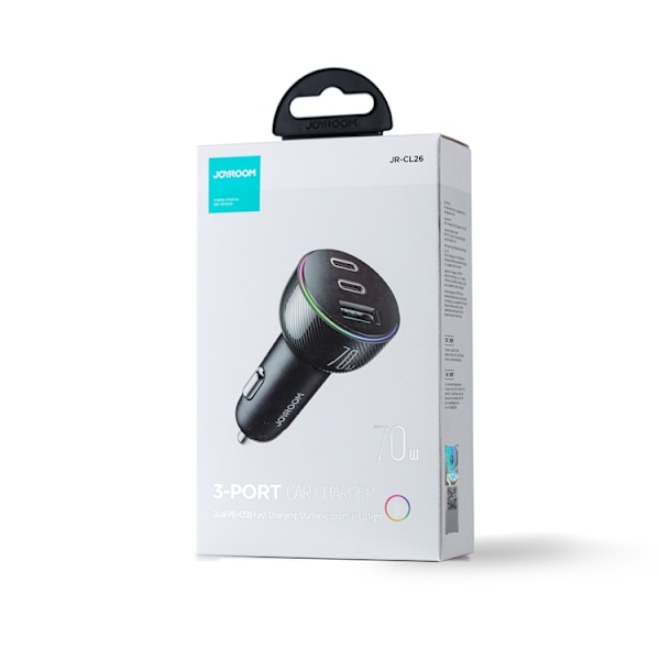 Joyroom 3-port USB/2x USB-C - Musta Black