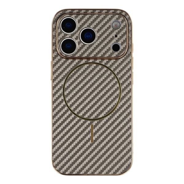 Mobilskal till iPhone 17 Pro MagSafe Carbon Fiber Electroplated - Brun Brun