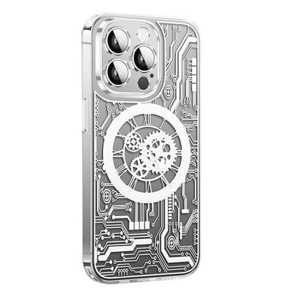 iPhone 13 mobiltaske Magsafe Mechanical - Sølv