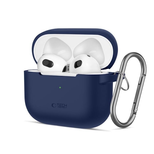 Tech-Protect Apple Airpods 3 Skal Silikon Hook - Marinblå Blå