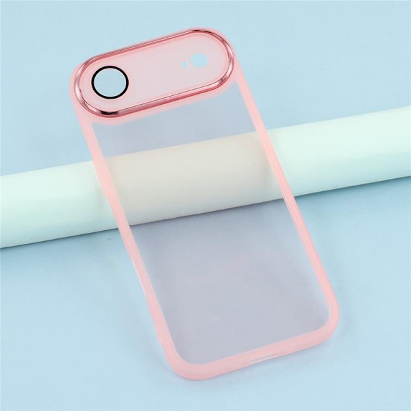 Mobilskal till iPhone Air Electroplated Kameraram - Transparent Rosa