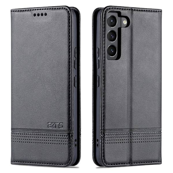 AZNS Samsung Galaxy S22+ Plånboksfodral Konstläder - Svart