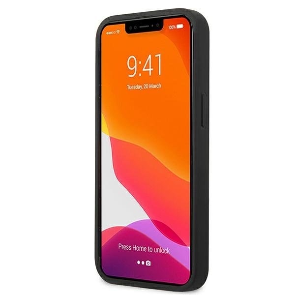 Mercedes AMG Skal iPhone 13 Mini Läder Hot Stamped - Svart Svart