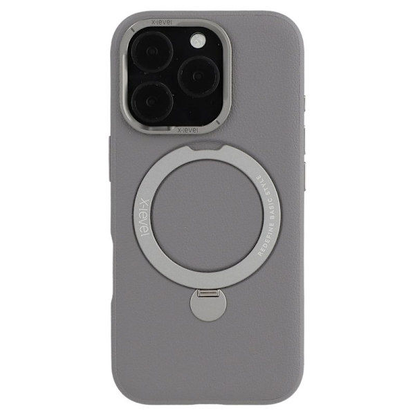 X-LEVEL Mobilskal till iPhone 16 Pro Magnetisk Kickstand Grå