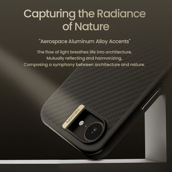 NILLKIN Mobilskal till iPhone 16e Magnetiskt Kolfiber TPU + PC Grön