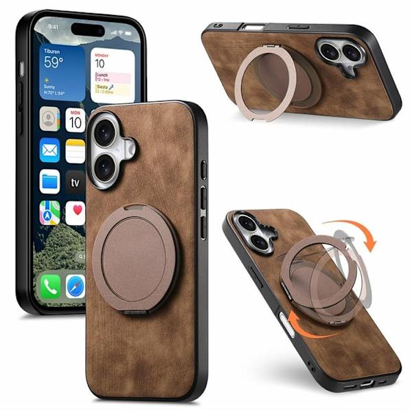 Mobilskal till iPhone 17 Rotating Kickstand - Brun Brun