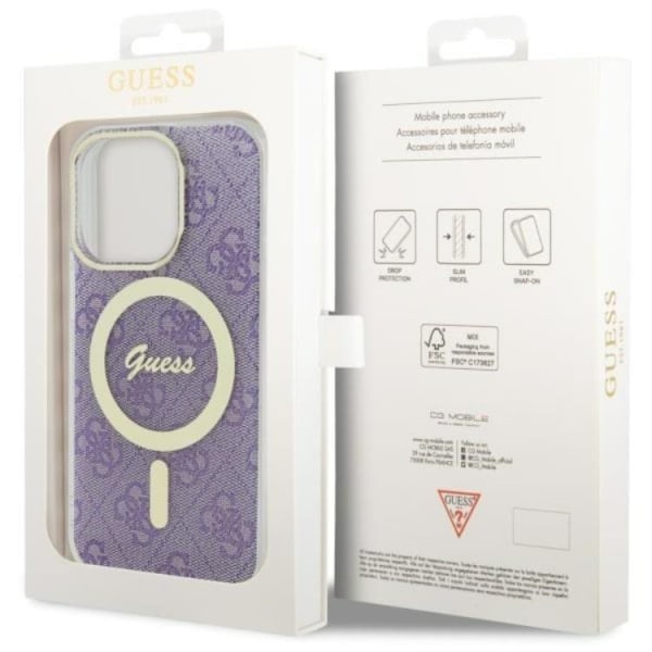 Guess iPhone 14 Pro Max matkapuhelimen suojakuori MagSafe 4G - violetti