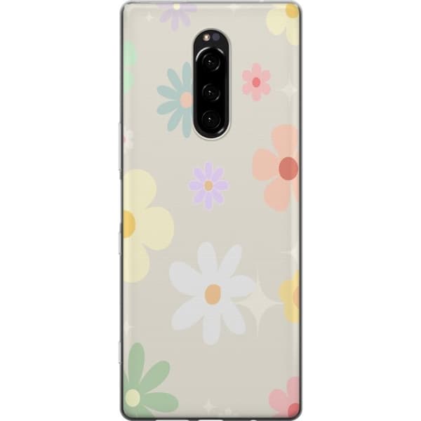 Mobilcover til Sony Xperia 1 med falmende blomster