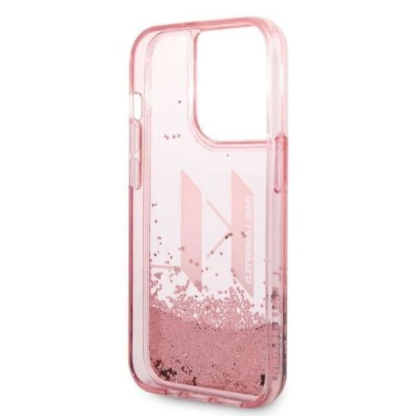 Karl Lagerfeld iPhone 14 Pro Skal Glitter Big KL - Rosa