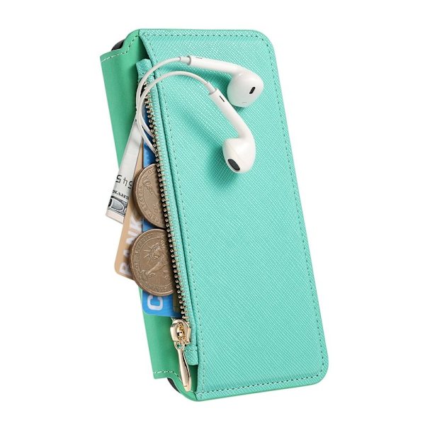 CASENEO iPhone 16e Plånboksfodral Konstläder - Grön