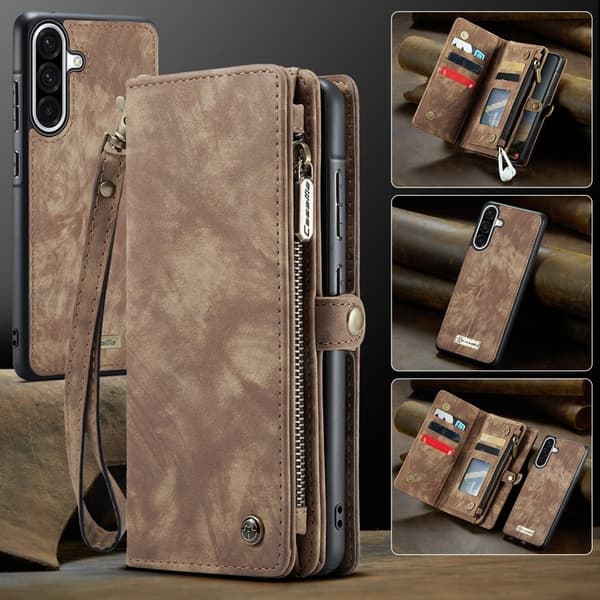 CASEME Plånboksfodral Konstläder till Samsung Galaxy A17 5G - Brun