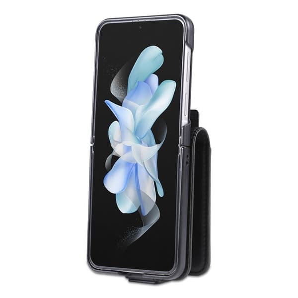AZNS Samsung Galaxy Z Flip3 5G Plånboksfodral Konstläder - Svart