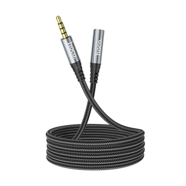 Hoco 3.5 mm Ljud Kabel Förlängning Hane Till Hona 1 m  - Svart