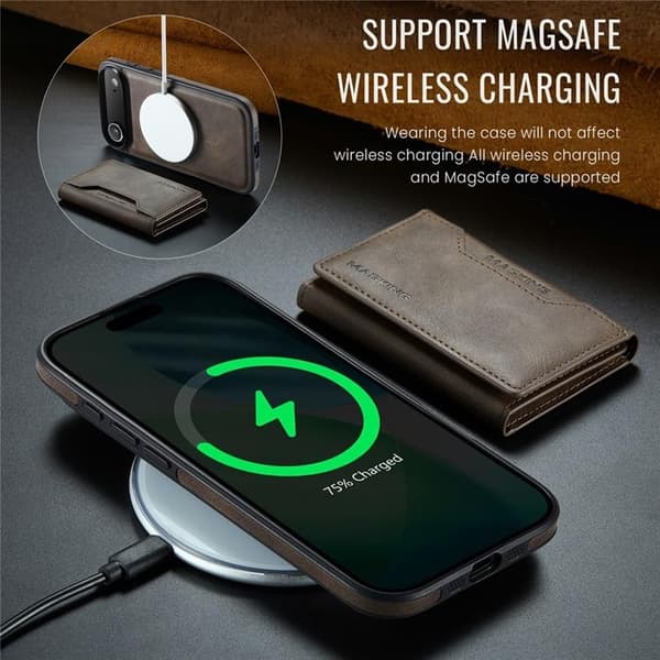 MAGKING Mobilskal till iPhone Air MagSafe Korthållare - Brun Brun