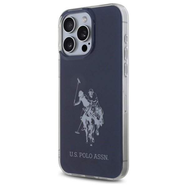 US Polo Mobilskal till iPhone 15 Pro Max Shiny Big Logo - Blå