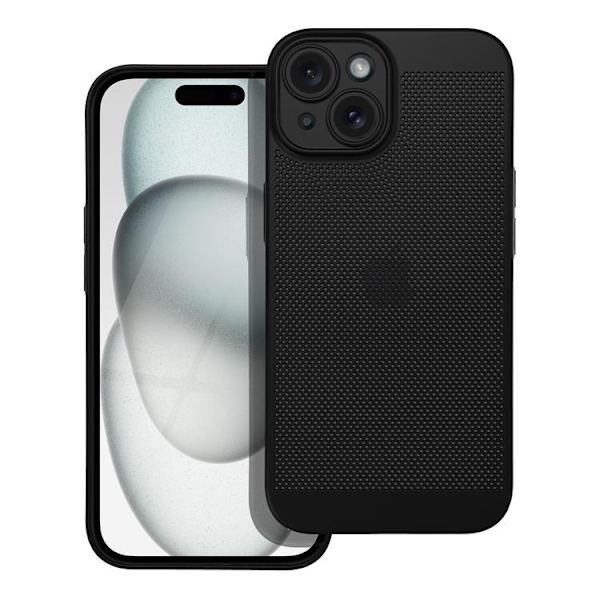 iPhone 15 Mobilskal Breezy - Svart Svart