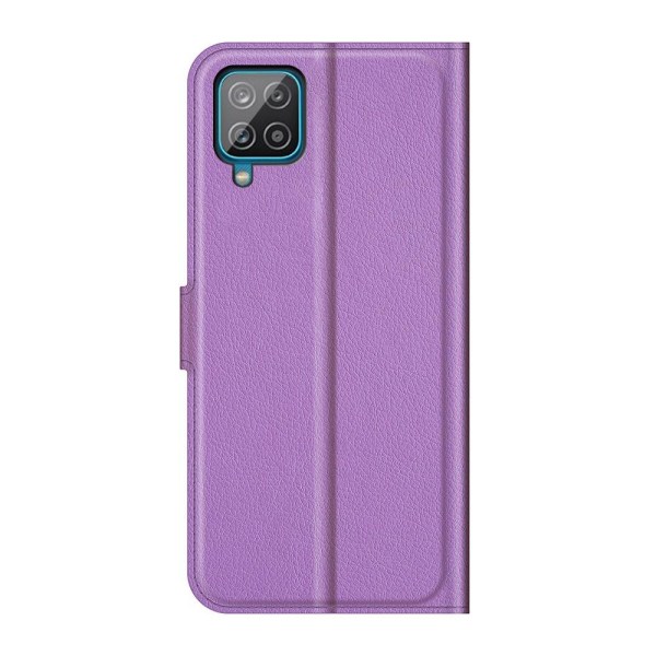 Litchi Wallet Case Galaxy A22 4G - violetti