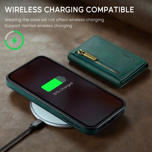 DG.MING M5 Series Mobilskal till Google Pixel 9 Pro Magnetiskt Konstläder Grön