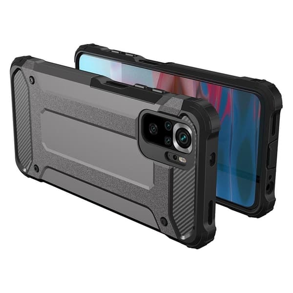 Telefontaske til Xiaomi Poco M4 Pro 5G Hybrid Armor - Sort Blå
