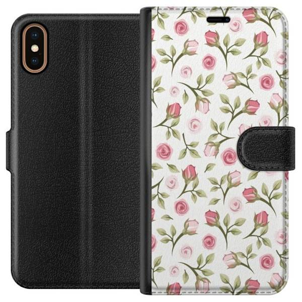 Plånboksfodral till Apple iPhone XS med Blommigt