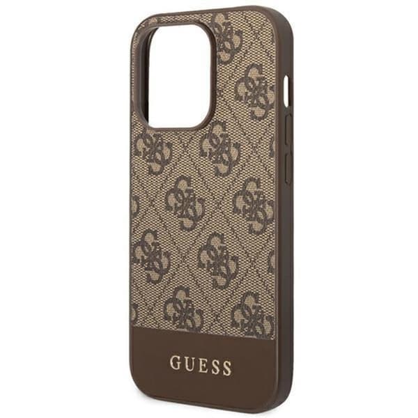 GUESS iPhone 14 Pro Skal Stripe Collection - Brun Brun