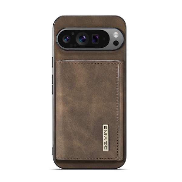 DG.MING Google Pixel 10 Pro XL Konstläder Plånboksfodral Detatchable M1 - Brun Brun