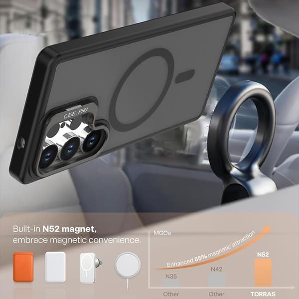 Mobilskal till Galaxy S24 Ultra MagSafe Kickstand Svart