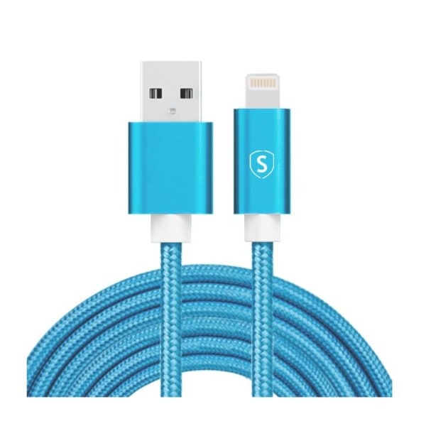 Sign USB-Lightning-kaapeli, 2.1A, 2m, Nylon - Sininen