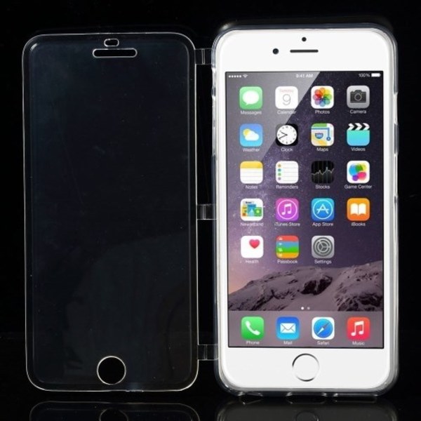 Flexiskal + Front Flap Case till Apple iPhone 6(S) Plus - Transparent Transparent