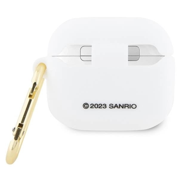 Hello Kitty AirPods 3 Skal Silikon 3D Kitty Head - Vit