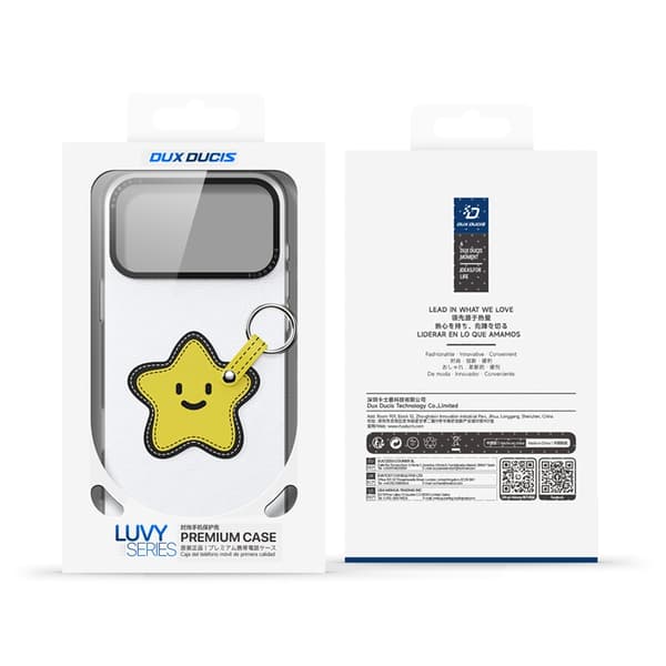 DUX DUCIS Mobilskal till iPhone 17 Pro med Fingerring/Rem Luvy Series Vit