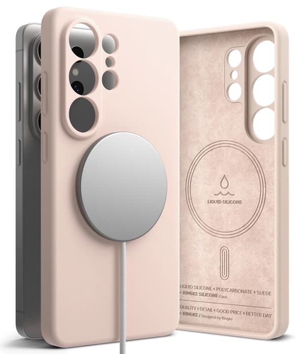 Ringke Mobilskal För Galaxy S26 Plus Magsafe Silikon - Rosa Sand Rosa