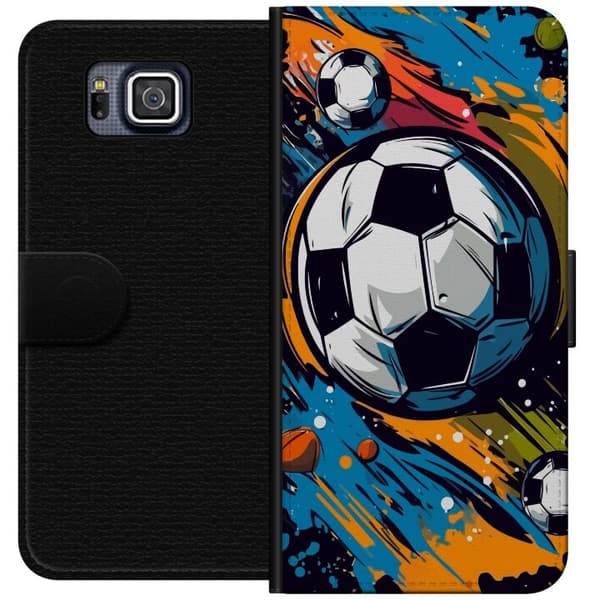 Plånboksfodral till Samsung Galaxy Alpha med Fotbollar