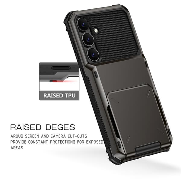 Mobilskal till Galaxy S25 FE Korthållare Dual Layer - Roséguld Roséguld