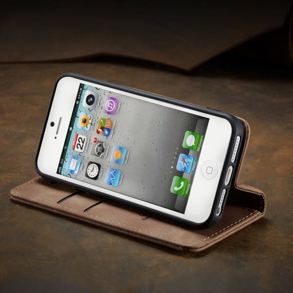 CASEME 013 Mobilskal för iPhone 5s/SE (1:a gen) Konstläder - Brun
