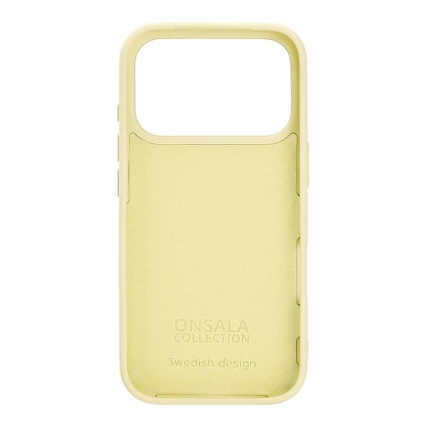 ONSALA Telefontaske til iPhone 17 Pro med Silikone Feel - Citron Gul