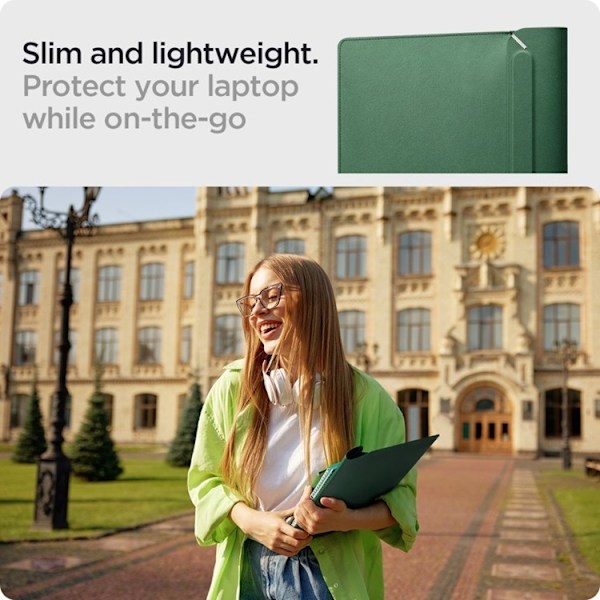 Spigen Datafodral 15"-16" Sleeve Valentinus - Grön