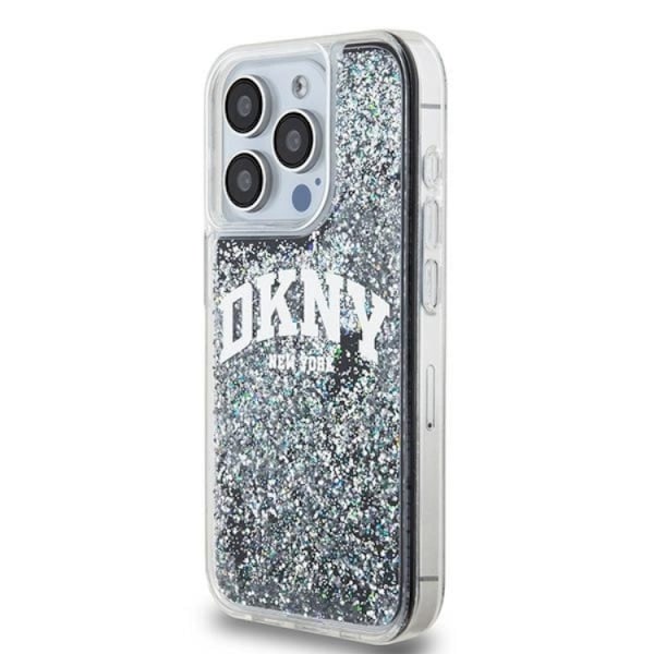 DKNY iPhone 14 Pro Mobilskal Liquid Glitter Big Logo - Svart Svart