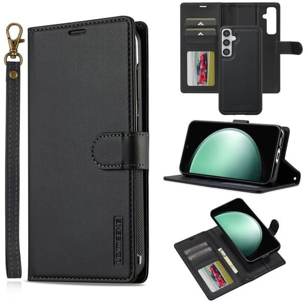 LC.IMEEKE L2 Series Samsung Galaxy A36 Plånboksfodral Konstläder - Svart