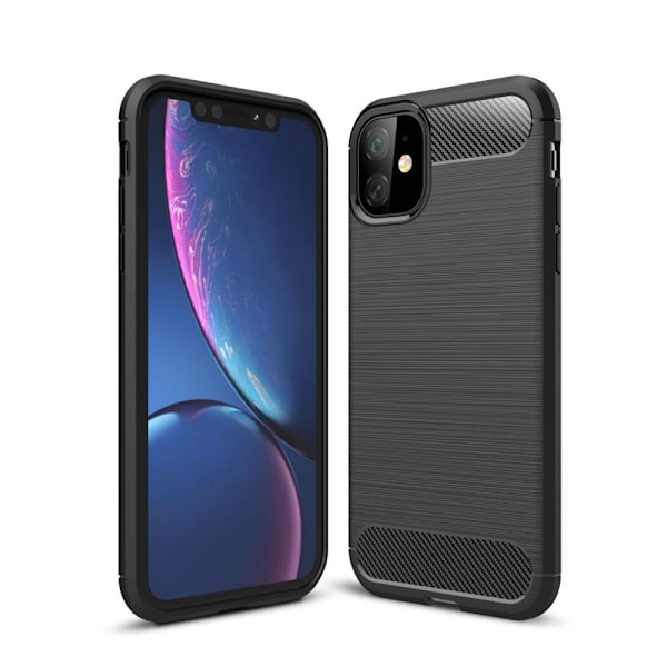 Skal i Kolfiber-design för iPhone 11 - Svart Svart