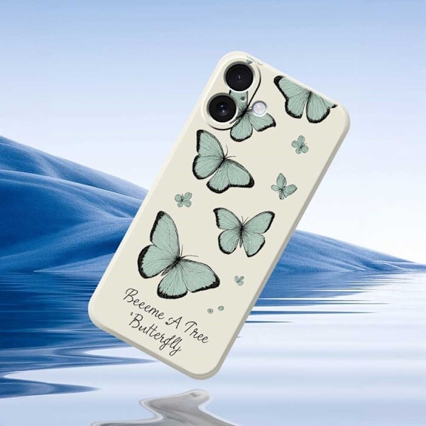 Mobilskal till iPhone 17 Grön Butterfly Pattern TPU - Grön Grön