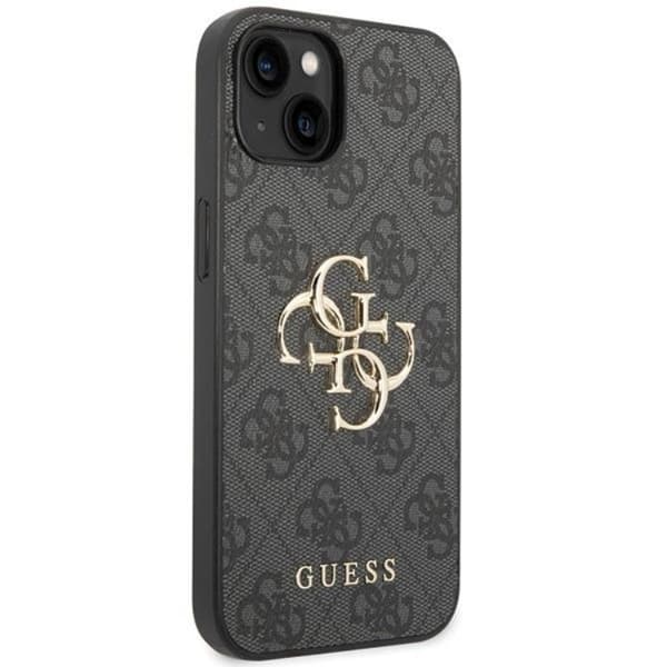 Guess iPhone 15 -puhelinkuori 4G Big Metal Logo - Harmaa Grå