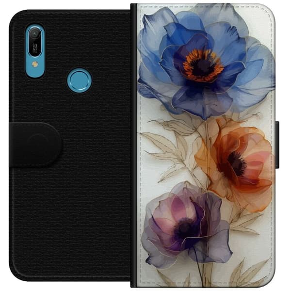 Plånboksfodral till Huawei Y6 (2019) med Silkesblommor