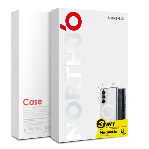 NORTHJO Mobilskal för Samsung Galaxy S26 Plus Magnetiskt PC + TPU - Transparent