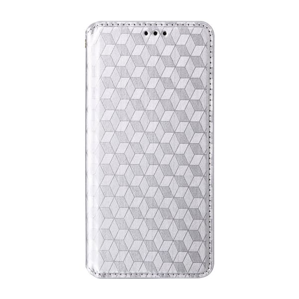 Samsung Galaxy S26 Ultra Plånboksfodral Rhombus Pr präglat Konstläder - Silver