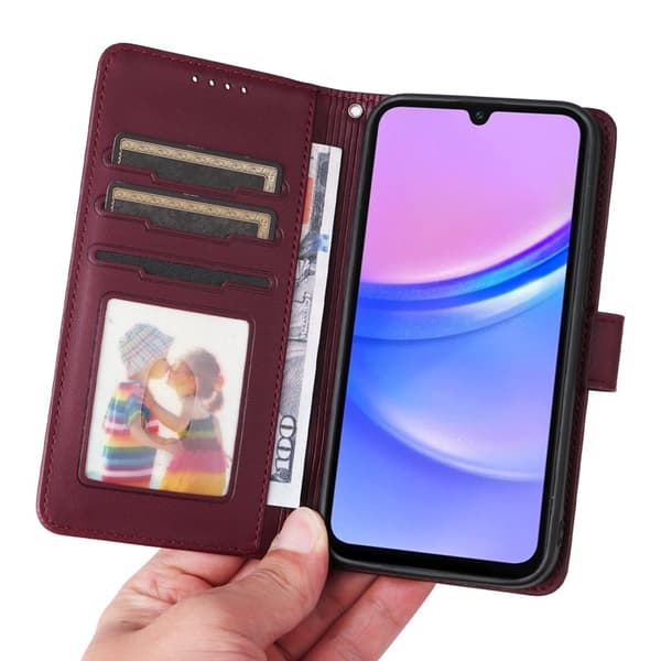 BETOPNICE Samsung Galaxy A17 5G Plånboksfodral Konstläder - Röd