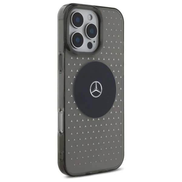 Mercedes-puhelinkotelo iPhone 16 Prolle MB Star Pattern - Musta Black